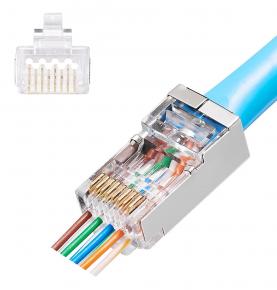 EZ Pass Thru RJ45 Connector Shielded